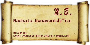 Machala Bonaventúra névjegykártya
